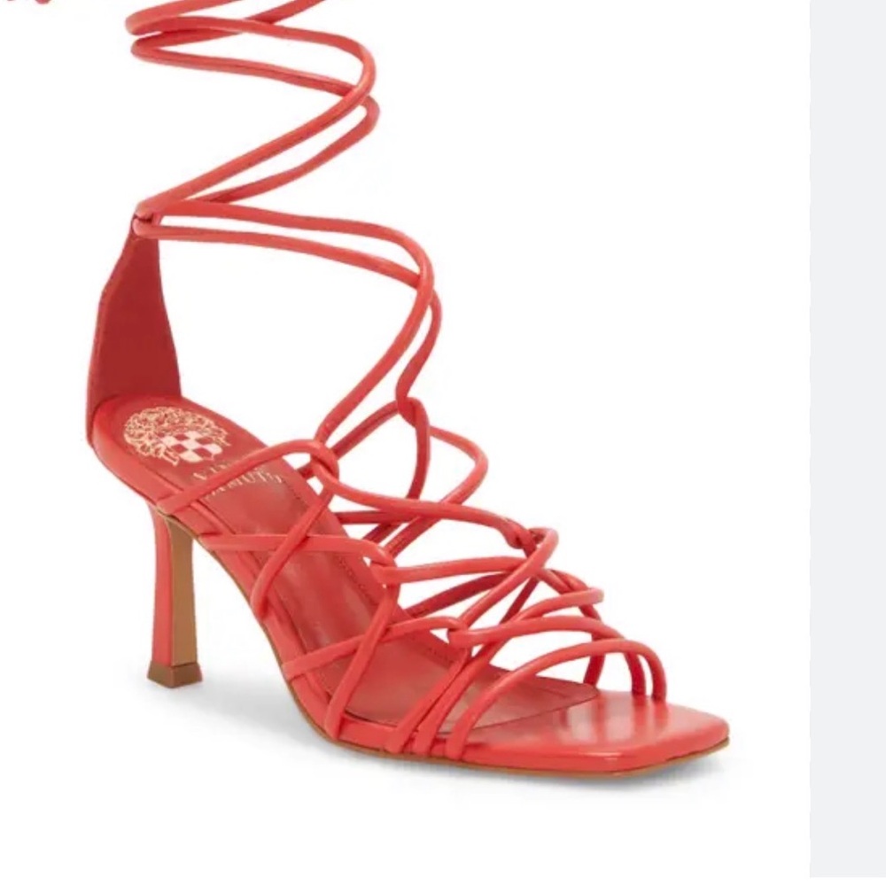 Vince Camuto Coral Strappy Spiral Lace-Up High Heel Sandal